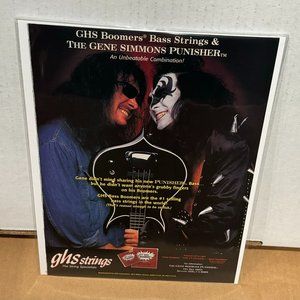 Gene Simmons of Kiss - GHS Strings - 1996 Print Advertisement